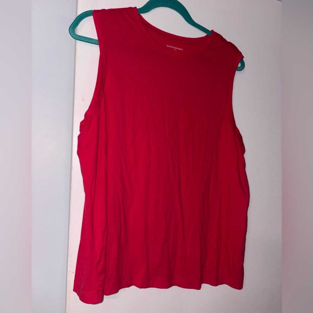Banana Republic Bold Red women XL Muscle Tee
